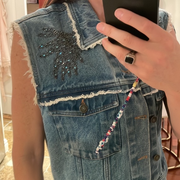 The kooples oversized sleeveless denim jacket - Picture 5 of 5